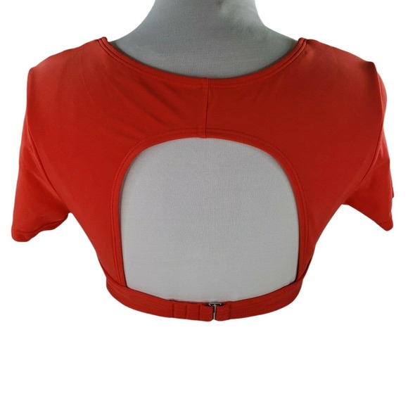 Xhilaration Red Bikini Swim Top Jrs 11/13 Wmns 8/10 Tie Front Open Back - Picture 3 of 10